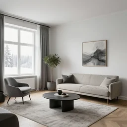 a nordic interior design at the camera 8 k