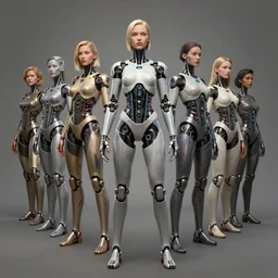 female cyborg realistic characters, Moebius, Greg Rutkowski, Zabrocki, Karlkka, Jayison Devadas, Phuoc Quan, trending on Artstation, 8K, ultra wide angle, pincushion lens effect