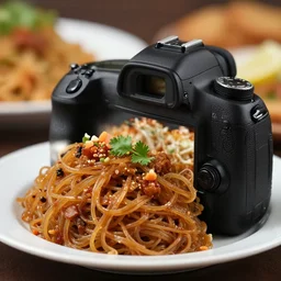 close - up focused dslr photograph of an indonesia dinner, 8 k, high detail, volumetric lighting, hyperrealism, aesthetically pleasing, studio lighting, trending