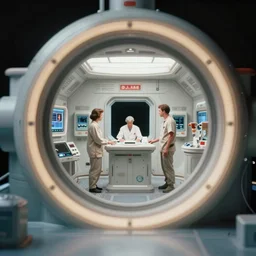 Cinestill 50d_8K_35mmJ.J_Abrams_flare_beautiful_ultra_realistic_minimalistic_syd_mead_in_space1950_film_still_medical_bay_scene_in_2000s_frontiers