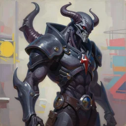 greg manchess portrait painting of dark spawn as overwatch character, medium shot, asymmetrical, profile picture, organic painting, sunny day, matte painting, bold shapes, hard edges, street art, trending on artstation, by huang guangjian, gil elvgren, ruan jia, greg rutkowski, gaston bussiere
