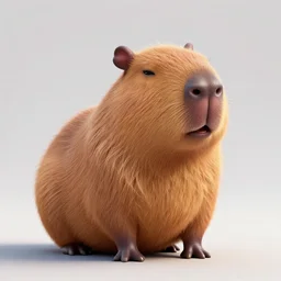 Pixar Style Capybara , 3D, 4K