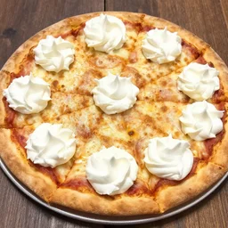 whipped cream pizza