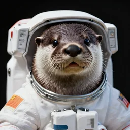 an otter in an astronaut suit,digital art,ultra realistic,ultra detailed,art by greg rutkowski,detailed face