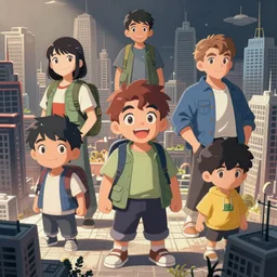 photo cartoon illustration comics manga painting of city : 6 fantasy, digital painting, unreal engine, 8 k, volumetric lighting, contrast