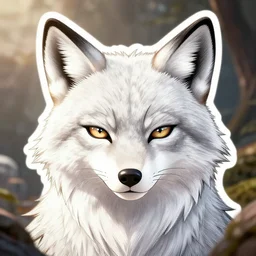 the portrait of anthropomorphic lynx fursona, icon, logo, face only, avatar, telegram sticker, by furaffinity, anime, manga, kim jung gi, irakli nadar, intricate linework, white fur, unreal engine 5 highly rendered, global illumination, radiant light, detailed and intricate environment