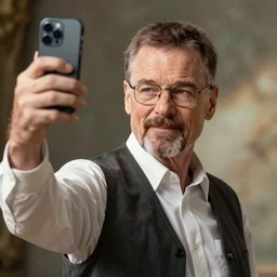 Maxmoefoe taking a selfie with Walter White