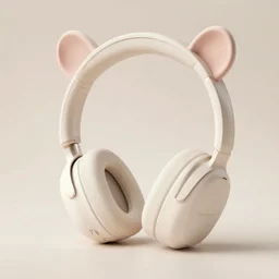 promotional product photo of the 3 - eared headphone, the headphones designed for people with 3 ears
