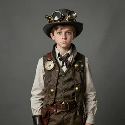 (((((portrait of boy dressed as steampunk inventor explorer costume . muted colors.))))) by Jean-Baptiste Monge !!!!!!!!!!!!!!!!!!!!!!!!!!!