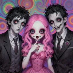 hyper detailed masterpiece, original jean giraud digital art painting pastel goth aesthetic, creepy kawaii, psychedelic, donato giancola and tom bagshaw