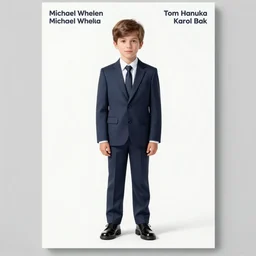 poster artwork by Michael Whelan and Tomer Hanuka, Karol Bak of a young boy in a full sized suit, he has the evil spirit of BOB inside him, sitting in the board room, interior from scene from Twin Peaks, clean