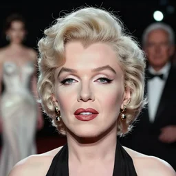 a close up portrait of a middle - aged marylin munroe aged 4 5 with background scenery by juergen teller, iris van herpen, rankin, ring - flash