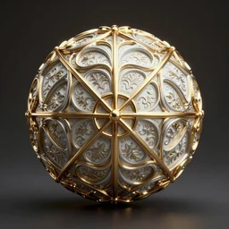 super intricate porcelain metal gold platinum perfect sphere symmetric patterns cgi volumetric fog darkness octane render 4 k trending on artstation