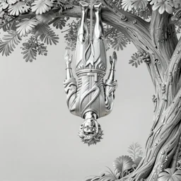 tarot hanged man, hanging upside down from a tree, enlightenment, shiny head. intricate, elegant, highly detailed, digital painting, artstation, concept art, sharp focus, illustration, by justin gerard and artgerm, 8 k