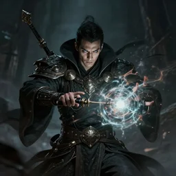 a portrait of dark mage casting pure - ball and shoot it, cyberpunk concept art, trending on artstation, highly detailed, intricate, sharp focus, digital art, 8 k