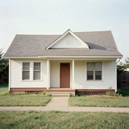 old empty house from the 1 9 8 0's. nostalgia, film photo, soft lighting