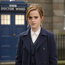 emma watson as the 1 0 th doctor who, promotional tv still from bbc's'doctor who'