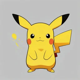 minimalist splatter paint of pokemon pichu!!!!!!!!!!!!!!!!, portrait, gapmoe yandere grimdark, trending on pixiv fanbox, painted by makoto shinkai takashi takeuchi studio ghibli, akihiko yoshida, ken sugimori!!!!