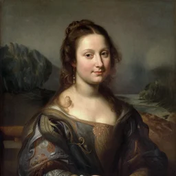 a portrait of an elegant lady, veduta