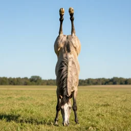 horse headstand upright