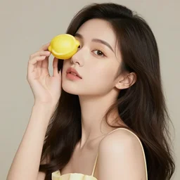 the portrait of an absurdly beautiful, graceful, elegant, sophisticated, bright young teen anime girl made up of lemons looking up, an ultrafine hyperdetailed illustration by kim jung gi, irakli nadar, intricate linework, bright colors, octopath traveler, final fantasy, unreal engine 5 highly rendered, global illumination, radiant light, detailed and intricate environment
