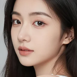 “young beautiful chinese woman face”