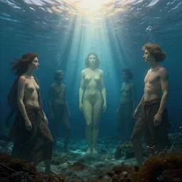 an underwater landscape painted by, mc escher, gordon onslow ford, georgia o'keeffe and ivan aivazovsky, cinematic light, god rays, unreal engine, zbrush central,