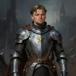 leonardo dicaprio as knight a fine art painting by frank frazetta, deviantart contest winner, fantasy art, apocylypse art, dark and mysterious