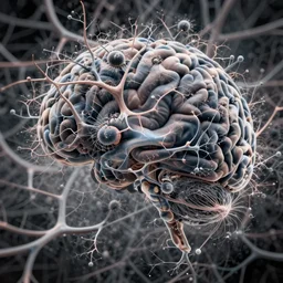 fractal visualization of the neuronal structure and synapses of the brain within fractal visualization of the neuronal structure and synapses of the brain