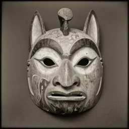 vintage photo of Tsimshian animal mask by edward s curtis