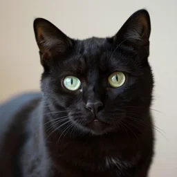 a felted black cat