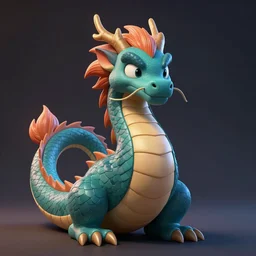 Portrait of the Dragon Ouroboros in the style of  Dreamworks, toon aesthetic, stylized character, 3d render, Trending on artstation , HD quality, dramatic light, octane