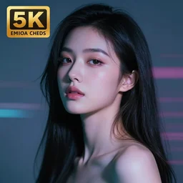 insanely moody vaporwave portrait of a gorgeous asian beauty, motion blurred background, photorealism, cinema still, photography, porcelain skin, smooth, volumetric studio lighting, portrait photography, award winning photography, insane details, 8 k high definition, artstation