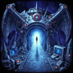 The Oblivion Machine opening a portal to The Void in Final Fantasy VI. Hyperdetailed. Behance. SNES.