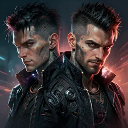 symmetry!! cyberpunk portrait of a rebel punk, slight smile, intricate, highly detailed, dynamic lighting, digital art, digital painting, artstation, terence nielsen, sharp focus, illustration, art by artgerm and greg rutkowski and moebius, 8 k