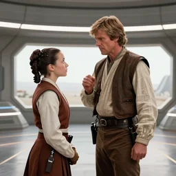 Luke Skywalker teaches Leia in outfit at Jedi Temple scene from the last jedi, 2022, film by Stanley Kubrick, serene, iconic scene, stunning cinematography, hyper detailed, sharp, anamorphic lenses, kodak color film