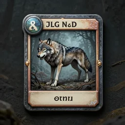 game token for d & d of a dead wolf