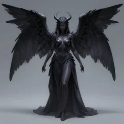 angel of darkness, digital art, artstation