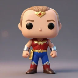 fashion model pixar full body character vladimir putin face as wonder woman action figure funko pop, nendoroid, octane render, cgsociety, ufotable,, disney, pixar, 8 k, hd, dof, volumetric lighting cute, by alex ross