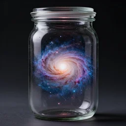 a galaxy inside of a jar