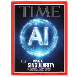 TIME magazine cover, the coming AI singularity, by Dan Mumford and Sandra Chevrier