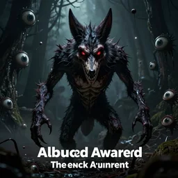 hd screenshot of a creepy jackal monster in a horror videogame, dark, many eyes, award - winning