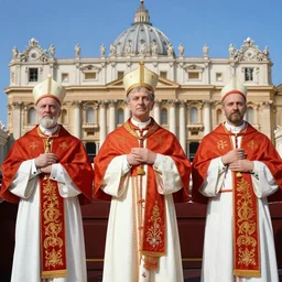 cardinal - bishops that looks like rasputin in apostolic palace in vatican