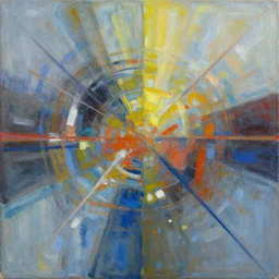 a stunning abstract painting of the end of time