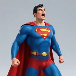 Superman screaming