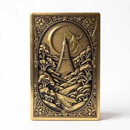 enamel grimoire, professional product shot, isolated on a pure white background, centered, entire object in frame, sharp focus, soft studio lighting