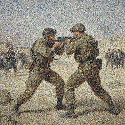 depiction of the Navy SEAL battling afghanis , Afghanistan background by William-Adolphe Bouguereau,