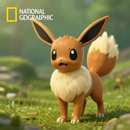 national geographic professional photo of eevee in the wild, award winning