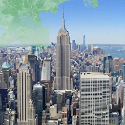 New York City, google earth satellite image