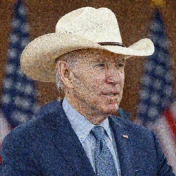 joe Biden in a cowboy hat